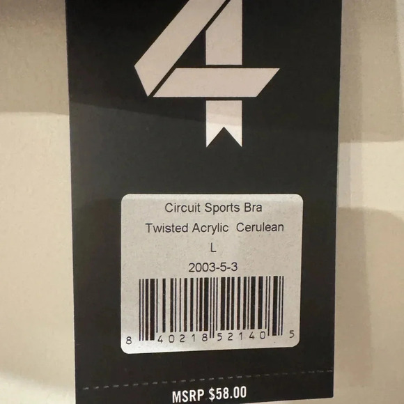 🍀 FOUR LAPS NWT CERULEAN SPORTS BRA - Picture 3 of 4